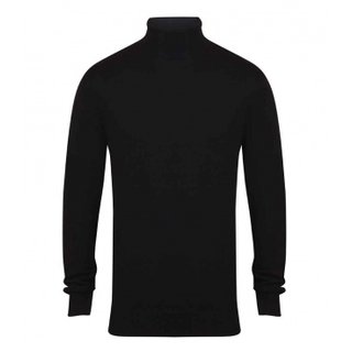 Felpa Uomo Henbury A Collo Alto Con Zip – Manica Lunga, 96% Cotone 4% Elastan, Vestibilità Comfort, Colore Blu Scuro
