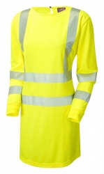 Leo Workwear Capstone Class 3 coolviz plus yellow long sleeve Tee T-shirt