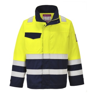 Portwest MV25 Hi Vis Yellow/Navy MODAFLAME Jacket 280g