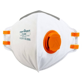 Portwest P153 FFP1 Valved Dust Mask Dolomite Fold Flat Respirator x 20