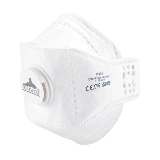 Portwest P391 EAGLE FFP3 Valved Dust Mask Dolomite Fold Respirator x 10