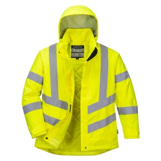 Portwest Limax Durable Insulated Waterproof Jacket With Pack Away Hood 