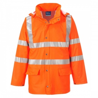 Portwest FR73ORRS/M Hi-Vis Jacket Size: Small/Medium Orange Flame Resistant Regular 