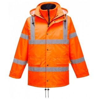 Orange Regular Size: 2X-Large Portwest RT40ORRXXL Series RT40 Hi-Vis Poly-cotton Jacket 