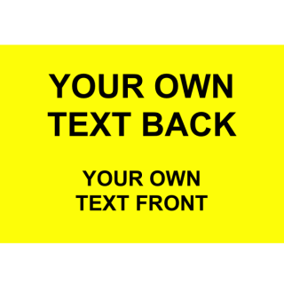 PRINT Your Own Text (Front and Back)