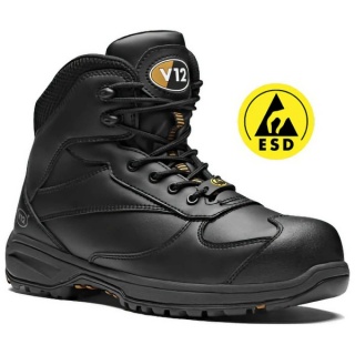 Tuffking 9313 Black Ladies Microfibre Steel Toe Food Safe Slip On Safety Shoes 