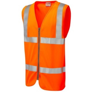 Leo Workwear W23-O Meeth Class 2 LFS Waistcoat Orange