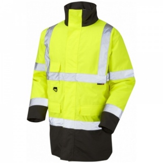 Leo Workwear A01-Y/BK Tawstock Hi Vis Jacket Yellow / Black