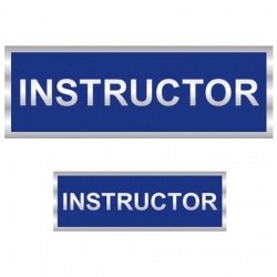 Instructor Badge Reflective with Blue (Back & Front)