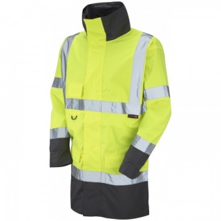 Leo Workwear A06-Y Torridge Lightweight Hi Vis Jacket Yellow / Grey