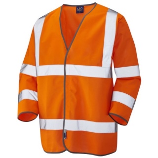 Leo Workwear S03-O Forches Hi Vis 3/4 Sleeve Waistcoat Orange