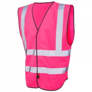Leo Workwear W05-PK Pilton Pink Hi Vis Vest