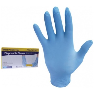 Portwest A925 Powder Free Nitrile Disposable Gloves x 100