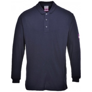 Portwest FR10 Flame Resistant Anti Static Long Sleeve Polo Shirt 200gsm