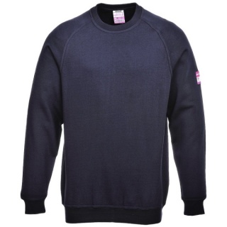 Portwest FR12 Flame Resistant Anti Static Long Sleeve Sweatshirt Navy