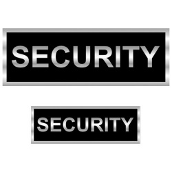 Security Reflective Badges with Black (Back & Front print)