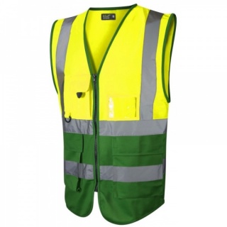 Urban54 Hi Vis Superior Vest Yellow / Emerald Green