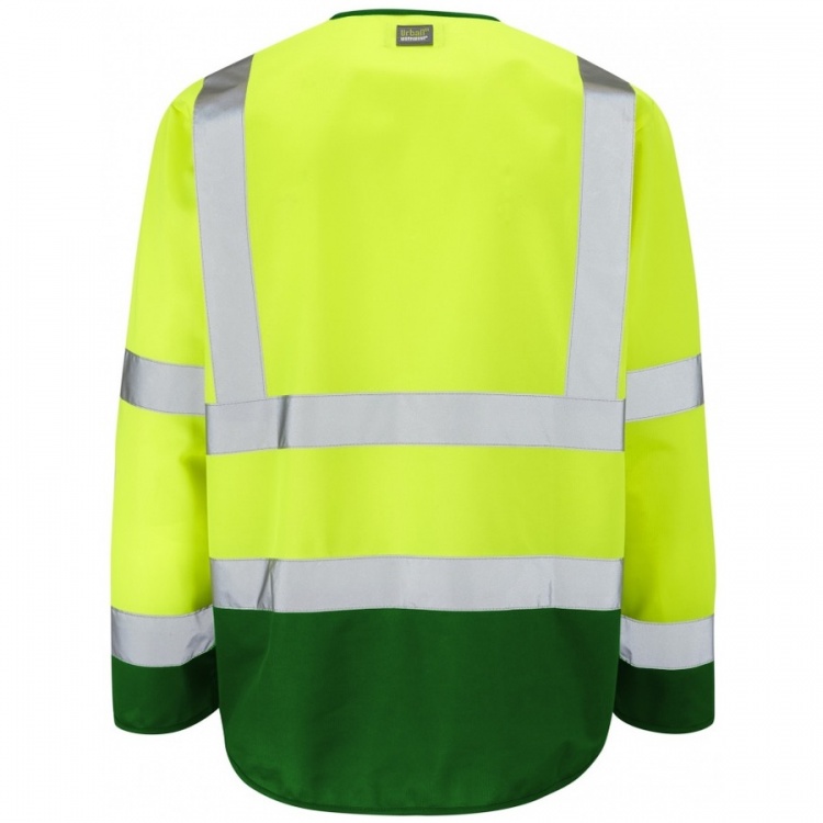 Urban54 Hi Vis Class 3 Superior Sleeved Vest Yellow / Emerald Green