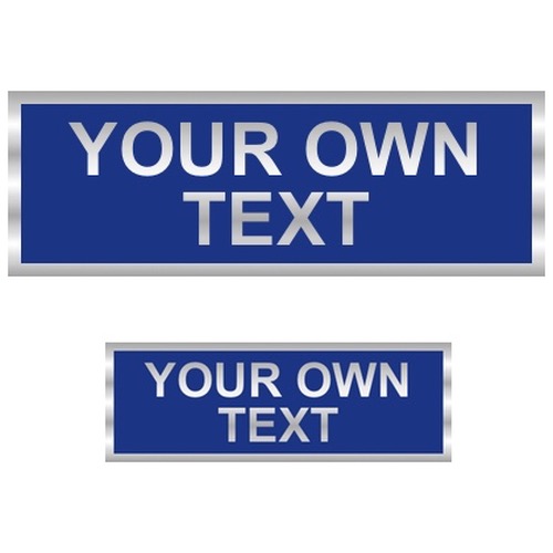 Your Own Text Reflective Badges FRONT and BACK